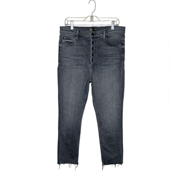Mother The Pixie Dazzler Ankle Fray Jeans in Digging Up Dirt Size 34 Raw Hem - Picture 5 of 15